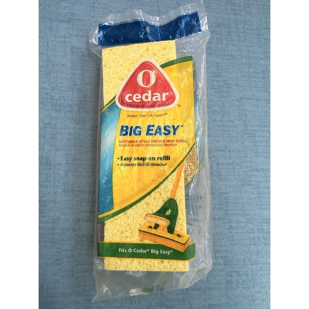 O Cedar Big Easy Yellow Butterfly Sponge Mop Refill New Sealed